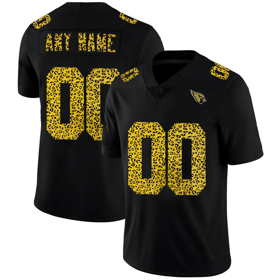 Custom A.Cardinals Black Jermy Leopard Print Fashion Vapor Limited Jersey