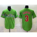 Philadelphia Phillies #3 Bryce Harper Light Green Jermy Phanatic With 2024 Division Champions Patch Limited Stitched Jersey