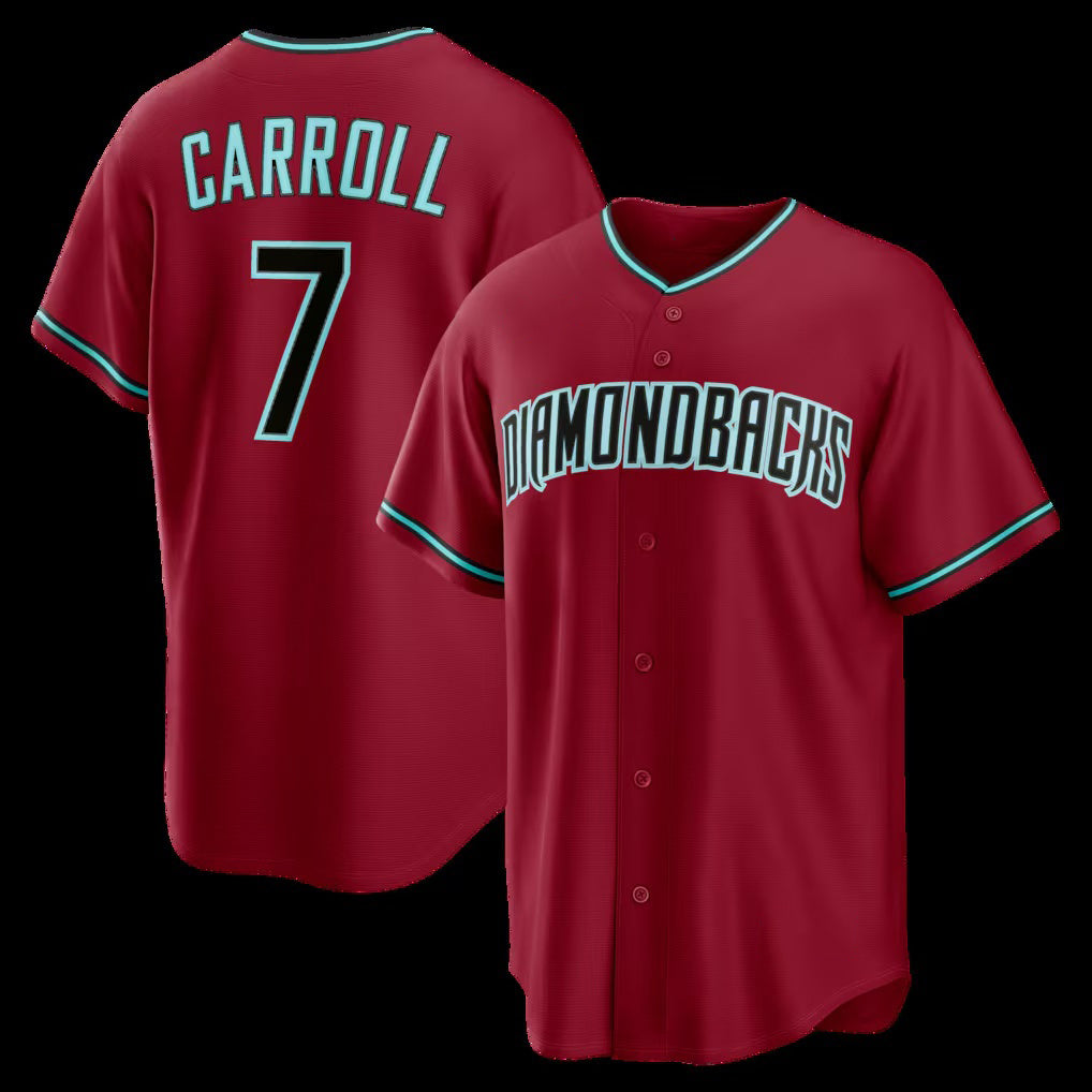 Arizona Diamondbacks #7 Corbin Carroll Crimson Jermy Alternate 2 Replica Jersey