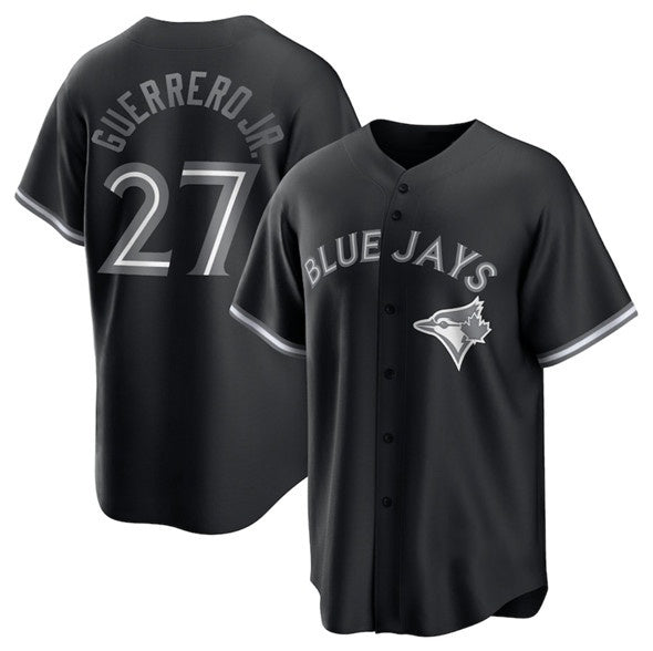 Toronto Blue Jays #27 Vladimir Guerrero Jr. Black Jermy Lights Out Limited Stitched Jersey