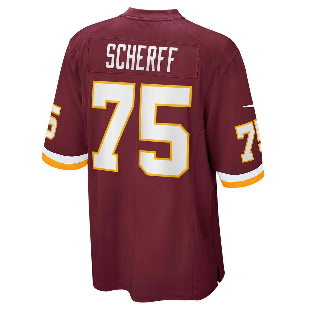 W.Football Team #75 Brandon Scherff Burgundy Jermy Game Player Jersey