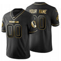 Custom W.Redskins Black Golden Jermy Limited 100 Jersey