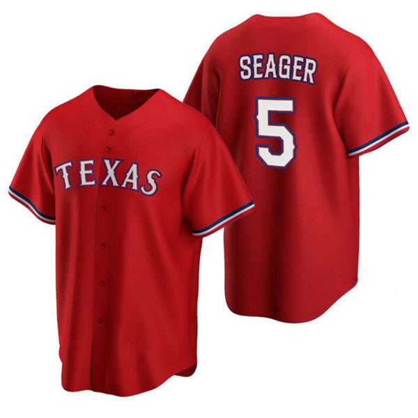 Texas Rangers #5 Corey Seager Red Jermy Cool Base Stitched Jersey