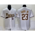 San Diego Padres #23 Fernando Tatis Jr White Jermy NEW 2023 Cool Base Stitched Jersey