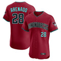 Arizona Diamondbacks #28 Nolan Arenado Player Red Jermy Limited Elite Home Game Stitched Jerseys