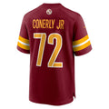 W.Commanders #72 Josh Conerly Jr. Burgundy Jermy 2025 Draft First Round Pick Game Jersey