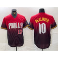Philadelphia Phillies #10 JT Realmuto Red Jermy 2024 City Player Number Cool Base Jerseys