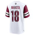 W.Commanders #18 Marcus Mariota White Jermy Game Jersey