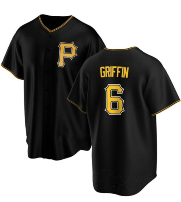 Pittsburgh Pirates #6 Konnor Griffin Black Jermy Cool Base Stitched Jersey