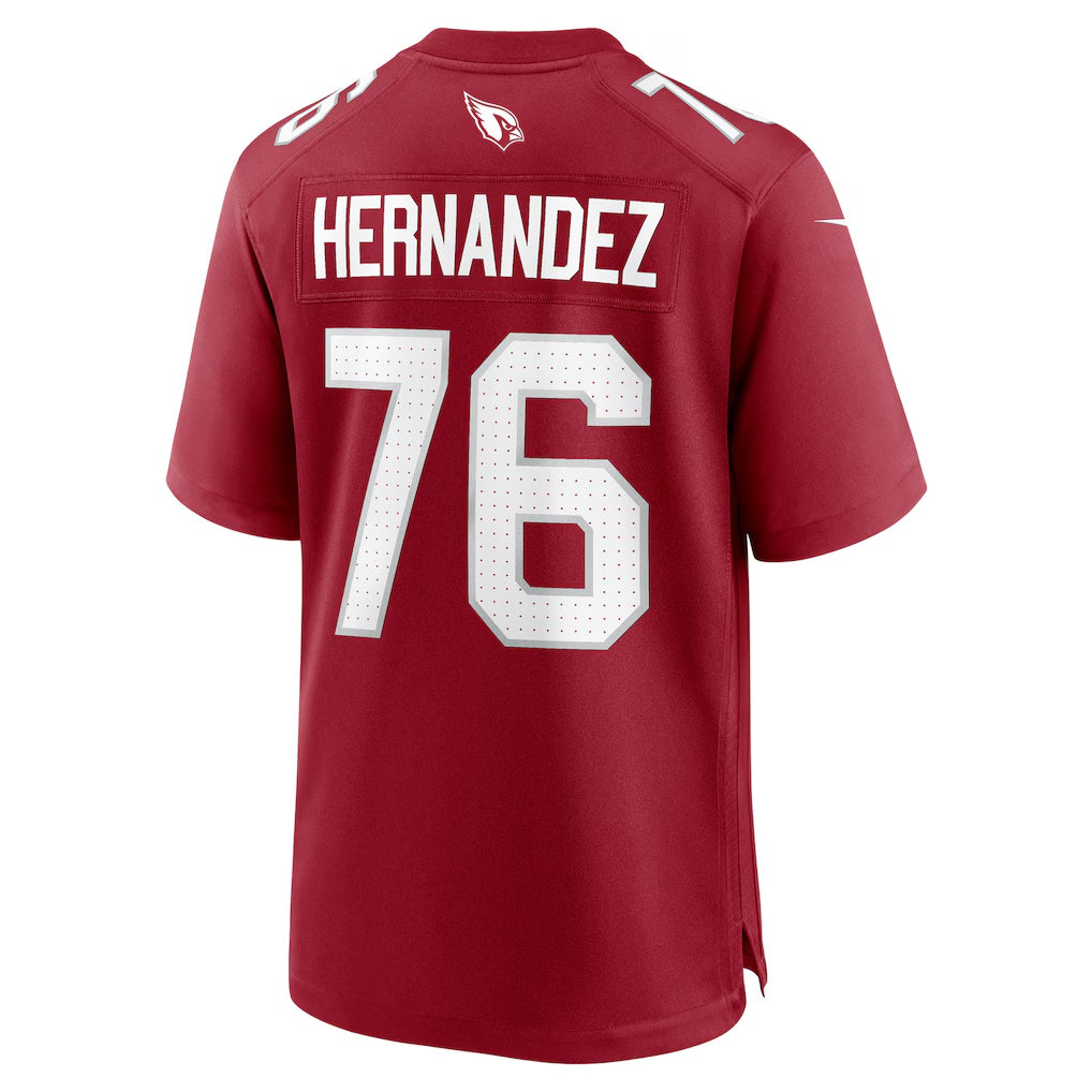 A.Cardinals #76 Will Hernandez Cardinal Jermy Team Game Jersey