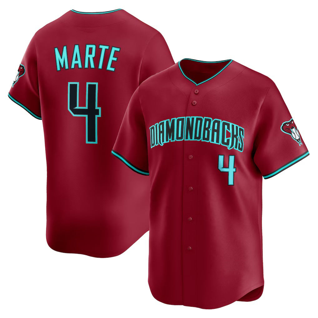 Arizona Diamondbacks #4 Ketel Marte Red Jermy Alternate 2 Limited Player Jersey