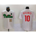 Philadelphia Phillies #10 J.T. Realmuto White Green Jermy Cool Base Stitched Jerseys