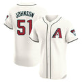 Arizona Diamondbacks #51 Randy Johnson Player Cream Jermy Limited Elite Home Game Stitched Jerseys