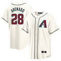Arizona Diamondbacks #28 Nolan Arenado Player Cream Jermy Home Game Stitched Jerseys