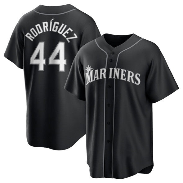 Seattle Mariners #44 Julio Rodr¨ªguez Black Jermy Lights Out Limited Stitched Jersey