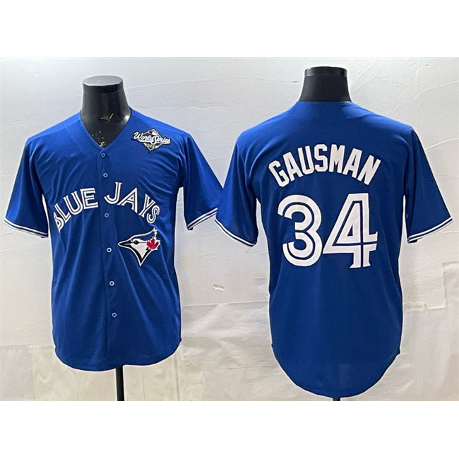 Toronto Blue Jays #34 Kevin Gausman Royal Jermy 2025 World Series Cool Base Stitched Jersey