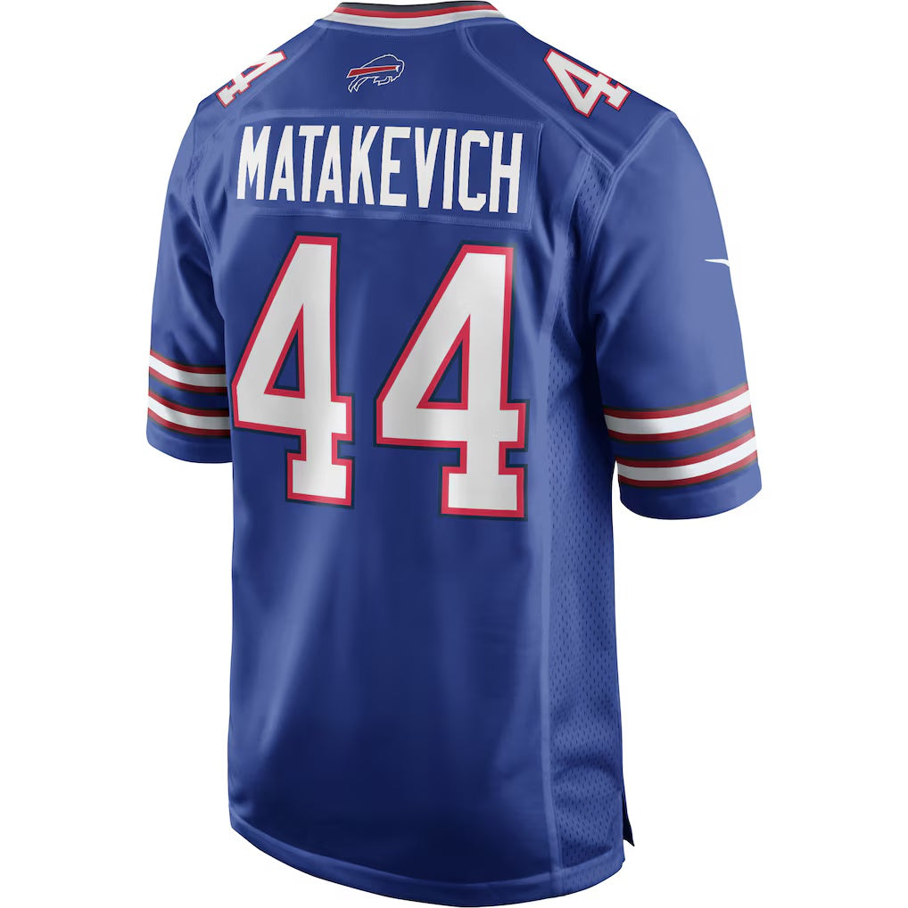 B.Bills #44 Tyler Matakevich Royal Jermy Game Player Jersey