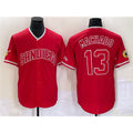 San Diego Padres #13 Manny Machado Red Jermy Cool Base Stitched Jersey