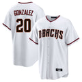 Arizona Diamondbacks #20 Luis Gonzalez Player White Jermy Home Game Stitched Jerseys