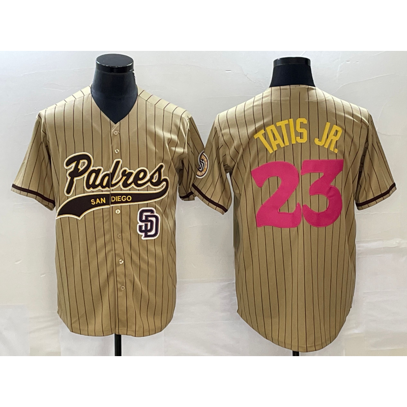 San Diego Padres #23 Fernando Tatis Jr Tan Jermy NEW 2023 City Connect Cool Base Stitched Jersey
