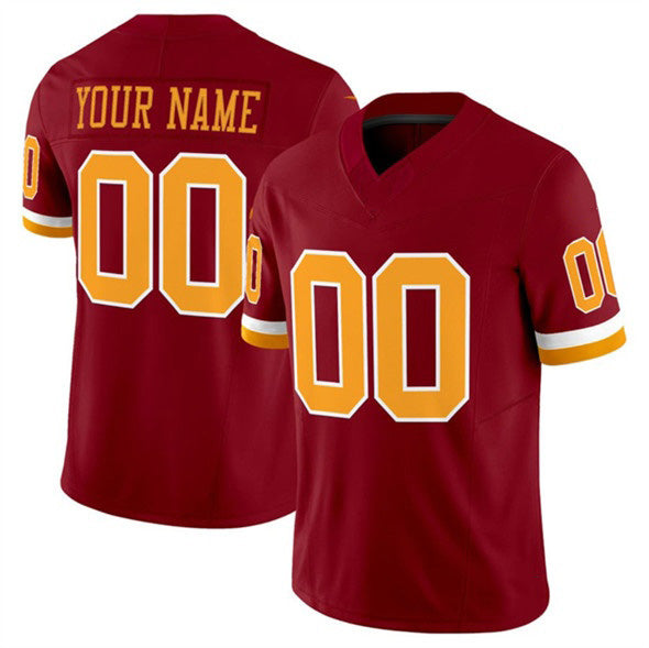 Custom W.Commanders Active Player Burgundy Jermy 2025 F.U.S.E. Throwback Limited Stitched Jersey