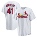 St. Louis Cardinals #41 Alec Burleson White Jermy Home Replica Jersey