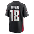 A.Falcons #18 Kirk Cousins Black Jermy Game Player Jersey