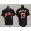 San Diego Padres #13 Manny Machado Black Jermy Mexico Cool Base Stitched Jersey