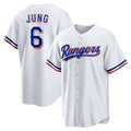 Texas Rangers #6 Josh Jung White Jermy Replica Player Jersey