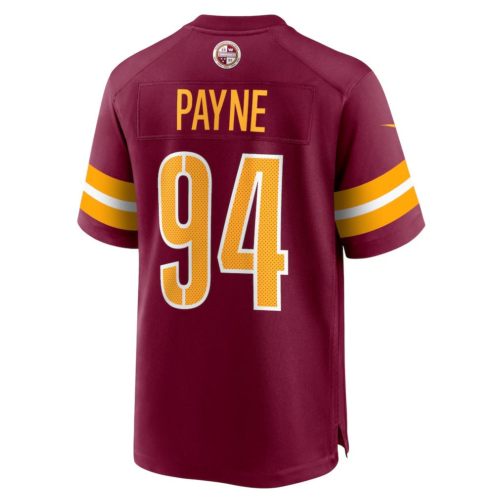 W.Commanders #94 Da'Ron Payne Burgundy Jermy Game Jersey