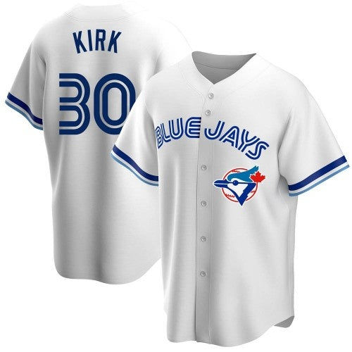 Toronto Blue Jays #30 Alejandro Kirk White Jermy Home Cooperstown Collection Player Jersey
