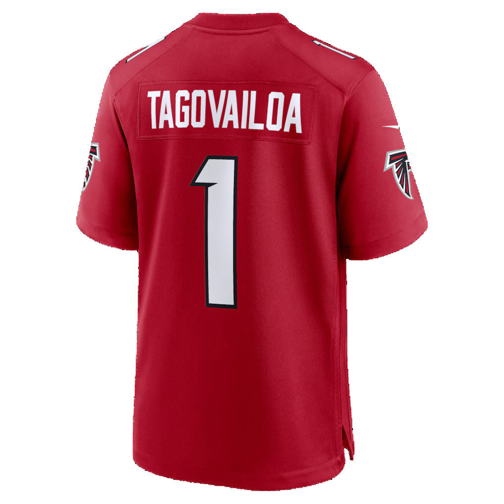 A.Falcons #1 Tua Tagovailoa Red Jermy Game Jersey