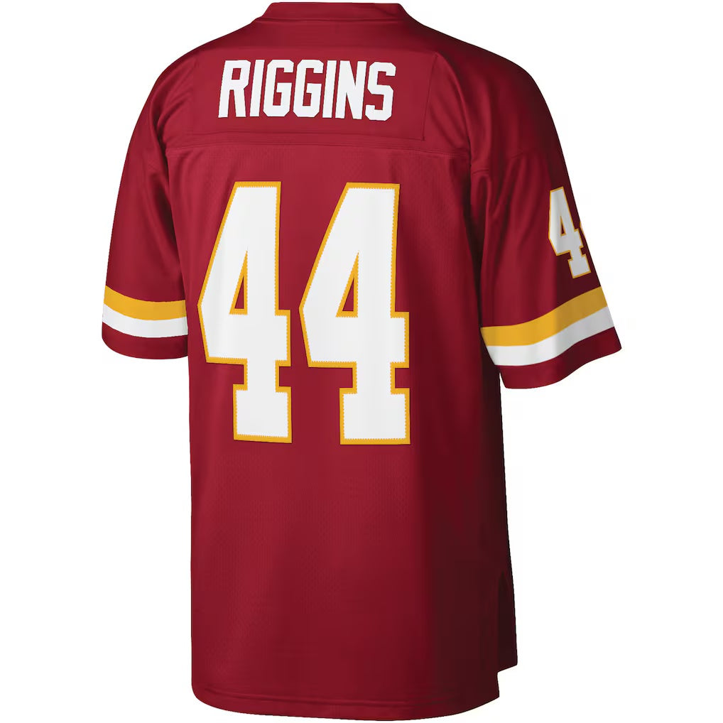 W.Football Team #44 John Riggins Mitchell & Ness Burgundy Jermy Legacy Replica Jersey