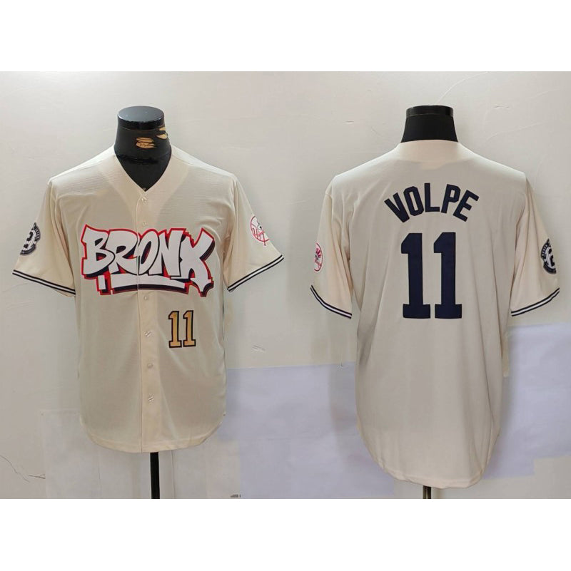 New York Yankees #11 Anthony Volpe Cream Jermy Limited Stitched Jerseys