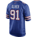 B.Bills #91 Ed Oliver Royal Jermy Team Game Player Jersey