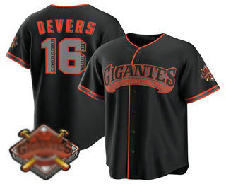 San Francisco Giants #16 Rafael Devers Black Jermy 2026 Alternate Stadium Stitched Jersey
