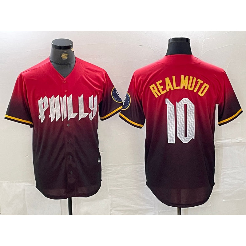 Philadelphia Phillies #10 JT Realmuto Red Jermy 2024 City Cool Base Jersey