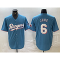 Texas Rangers #6 Josh Jung Light Blue Jermy Team Logo Cool Base Jersey