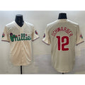 Philadelphia Phillies #12 Kyle Schwarber Cream Jermy Phanatic Limited Stitched Jersey