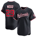 Washington Nationals #29 James Wood Navy Jermy Alternate Limited Player Jersey