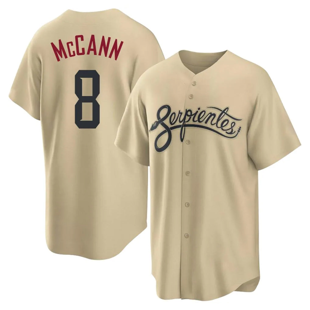 Arizona Diamondbacks #8 James McCann Player Tan Jermy City Connect Home Game Stitched Jerseys