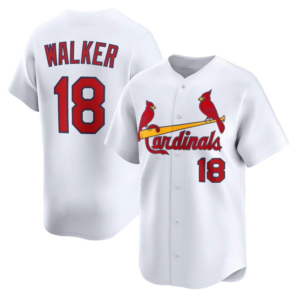 St. Louis Cardinals #18 Jordan Walker White Jermy Home Limited Player Jersey