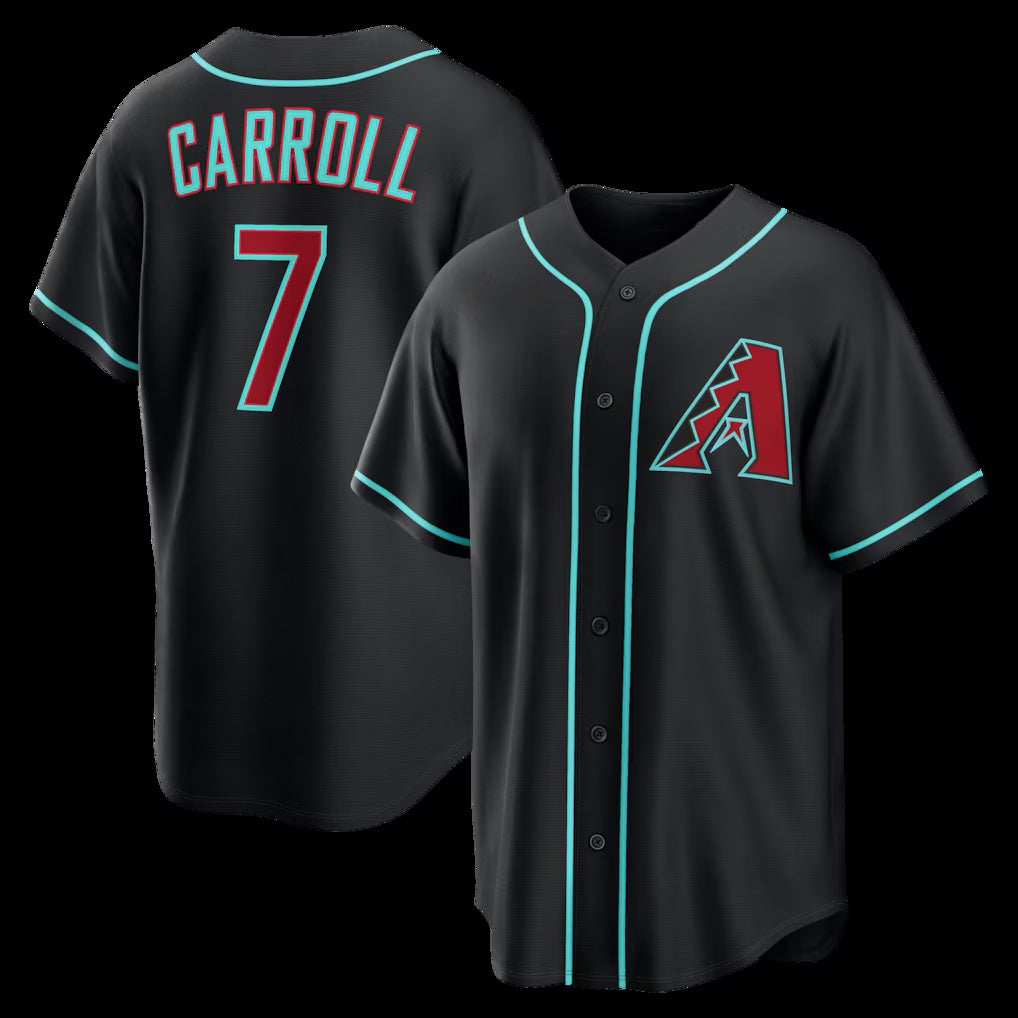Arizona Diamondbacks #7 Corbin Carroll Black Jermy Alternate Replica Jersey