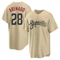 Arizona Diamondbacks #28 Nolan Arenado Player Tan Jermy City Connect Home Game Stitched Jerseys