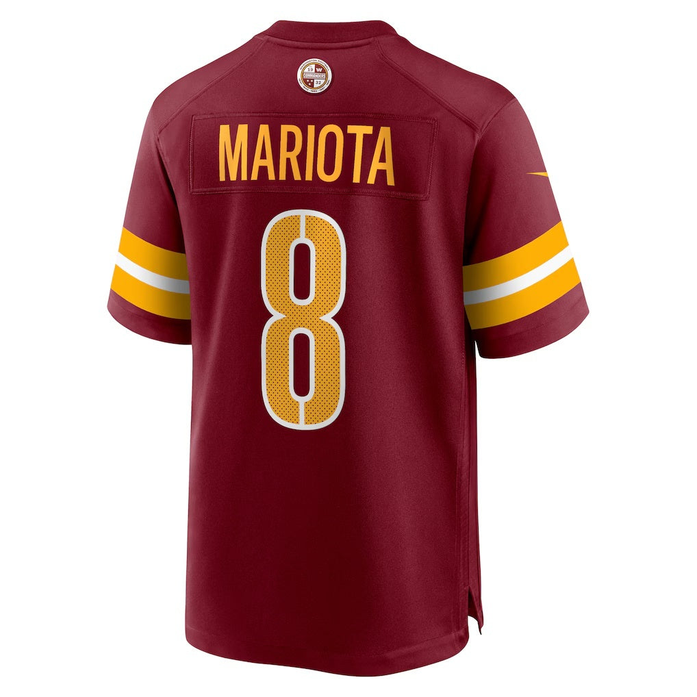 W.Commanders #8 Marcus Mariota Burgundy Jermy Team Game Jersey