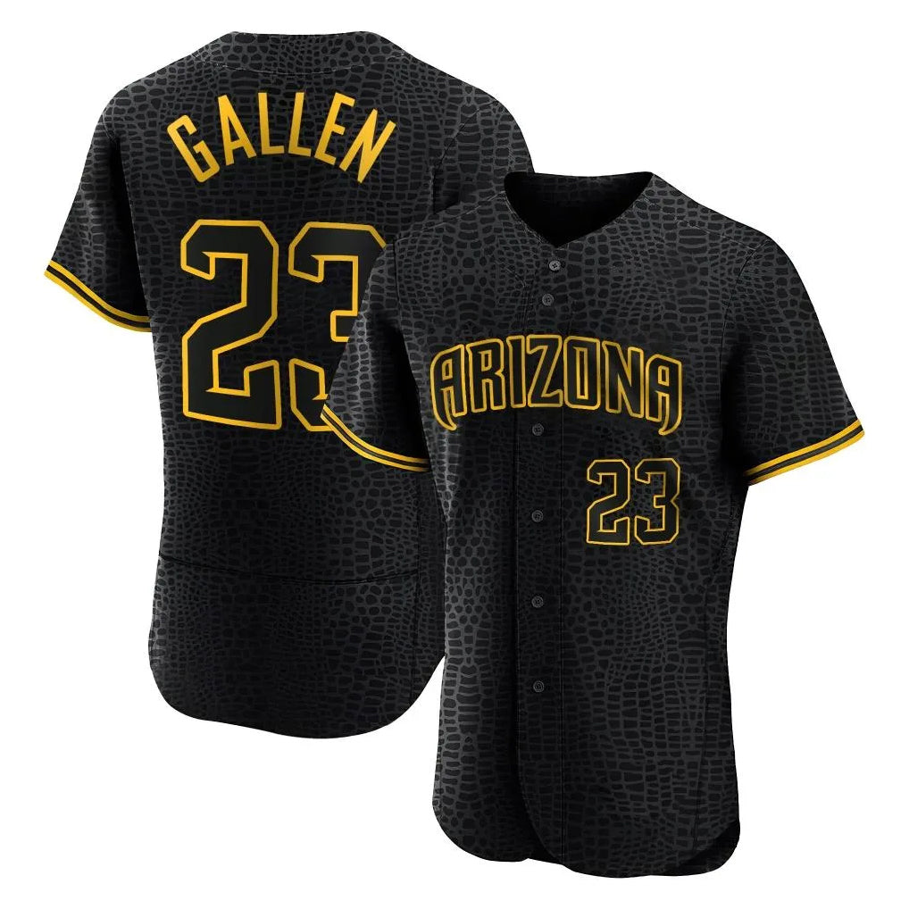 Arizona Diamondbacks #23 Zac Gallen Player Black Jermy Snake Skin City Limited Elite Home Game Stitched Jerseys