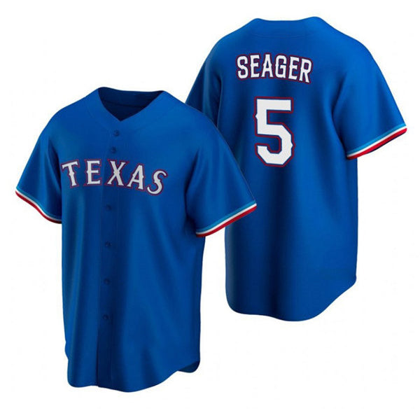 Texas Rangers #5 Corey Seager Blue Jermy Cool Base Stitched Jersey