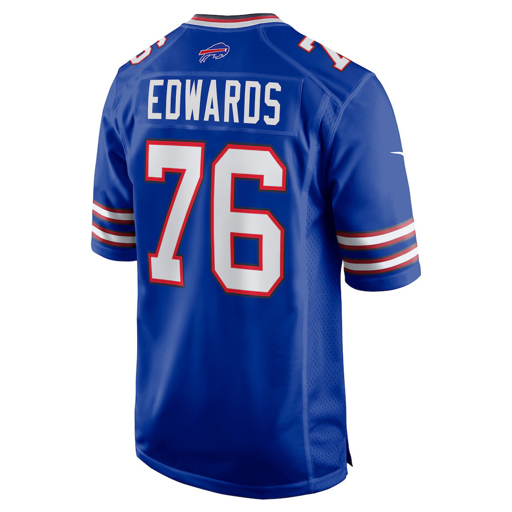 B.Bills #76 David Edwards Royal Jermy Game Jersey