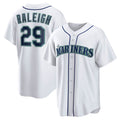 Seattle Mariners #29 Cal Raleigh White Jermy Home Replica Player Jersey