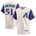 Arizona Diamondbacks #51 Randy Johnson Player Cream Jermy Throwback Cooperstown Collection Limited Stitched Jerseys
